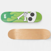 燃えるようなスカル スケートボード (横)