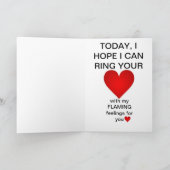 燃えるようなハートのバレンタインカード シーズンカード (内部)