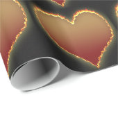 燃えるようなハートパターン ラッピングペーパー (ロールコーナー)