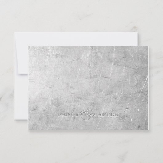 燃えるようなバイクもしくは自転車に乗る人の結婚式 出欠カード (裏面)