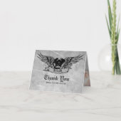 燃えるようなバイクもしくは自転車に乗る人は感謝していしています サンキューカード (正面)