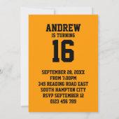 燃えるようなバスケットボールの誕生日B/Oのパーティー 招待状 (裏面)