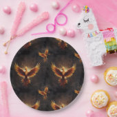 燃えるようなフェニックスのクッション ペーパープレート (パーティー)