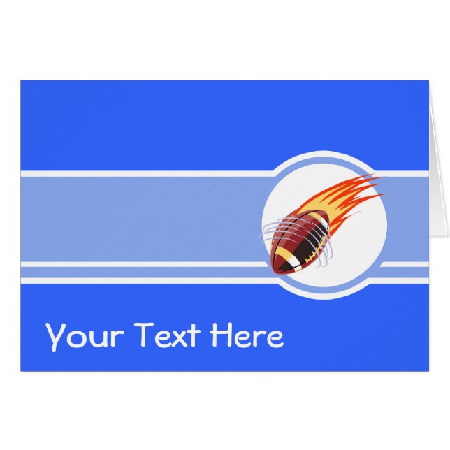 燃えるようなフットボール; 青い (正面横)