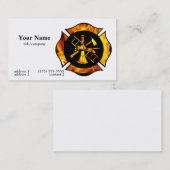 燃えるようなマルタ十字の名刺2 名刺 (正面/裏面)