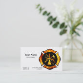 燃えるようなマルタ十字の名刺2 名刺 (スタンド正面)