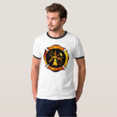 燃えるようなマルタ十字 Tシャツ (正面フル)