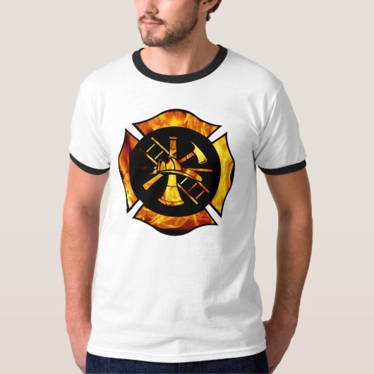 燃えるようなマルタ十字 Tシャツ (正面)