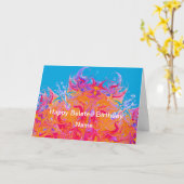 燃えるような万華鏡のように千変万化するパターン カード (黄色い花)