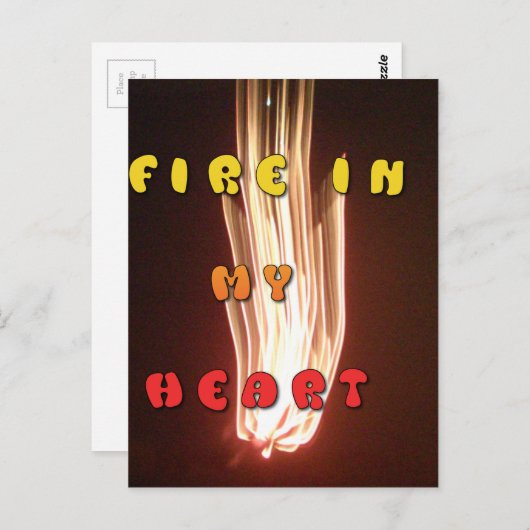 燃えるような愛情 - アートプリント ポストカード (正面/裏面)