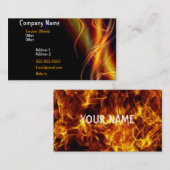 燃えるような火の名刺2 名刺 (正面/裏面)