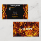 燃えるような火の名刺 名刺 (正面/裏面)