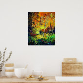 燃えるような秋 ポスター (キッチン)