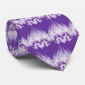 燃えるような紫色のスカル ネクタイ (ロール)