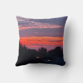 燃えるような美しいの夕日を宇宙 クッション (裏面)