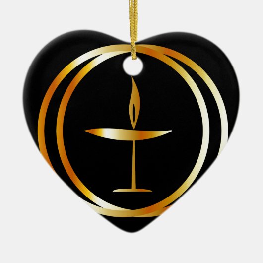 燃えるような聖餐杯 セラミックオーナメント (正面)