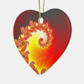 燃えるような触手-フラクタルの芸術 セラミックオーナメント (左)