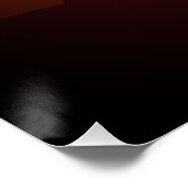 燃えるような赤い夕日と鹿のシルエット ポスター (コーナー)