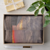 燃えるような赤い日の出が孤立した納屋をいじめる 薄葉紙 (ギフト)