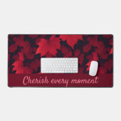 燃えるような赤い葉秋の デスクマット (キーボード&マウス)