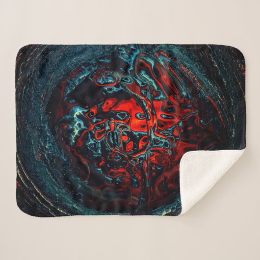 燃えるような赤い輝き 海のインフェルノ シェルパブランケット (正面(横))