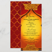 燃えるような赤金ロイヤルマンダラ インド モロッコ メニュー (正面/裏面)