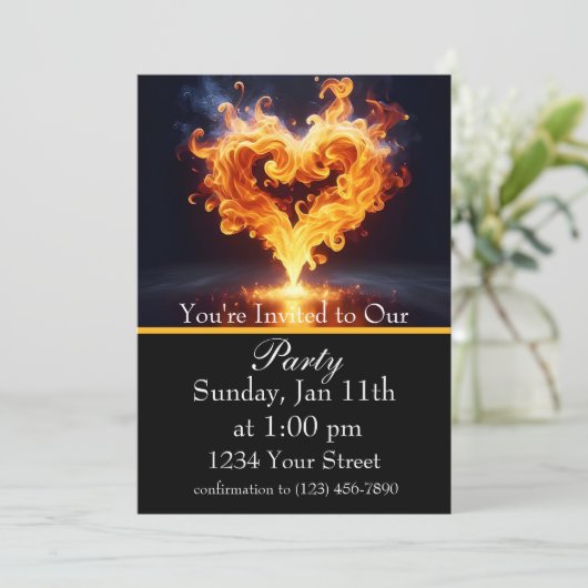 燃えるような輝き: 私たちの炎のパーティーをお祝いしよう！ 招待状 (スタンド正面)