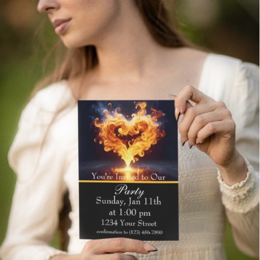 燃えるような輝き: 私たちの炎のパーティーを祝おう！ 招待状