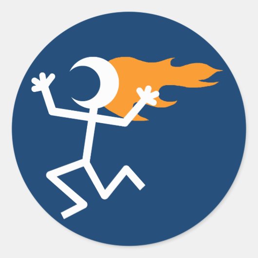 燃えるような頭部 ラウンドシール (正面)