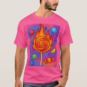 燃えるような飴 Tシャツ (正面)