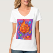 燃えるような飴 Tシャツ (正面)