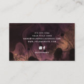 燃えるような黒い大理石 |劇的な水色の外観 名刺 (裏面)