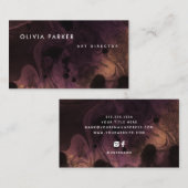 燃えるような黒い大理石 |劇的な水色の外観 名刺 (正面/裏面)