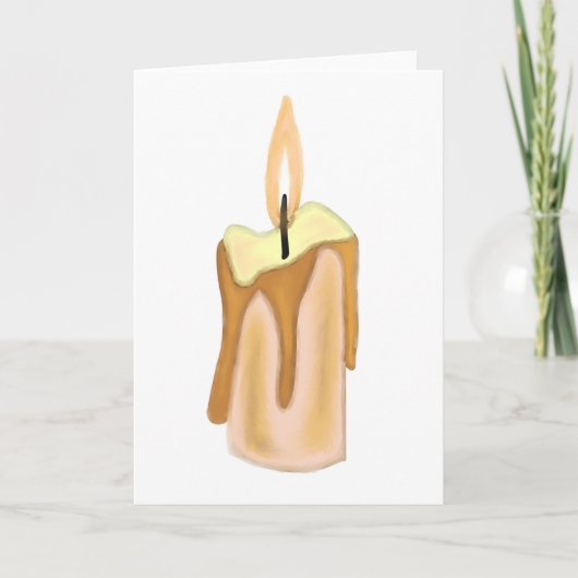 燃えるろうそく カード (正面)