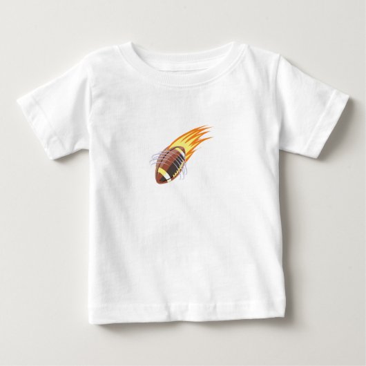 燃えるアメリカンフットボール - ベビーTシャツ (正面)