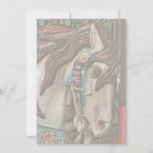 燃えるカルーセル馬の鉛筆アートパーティー 招待状 (裏面)