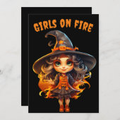 燃えるガールズ 招待状 (正面/裏面)