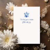 燃えるキャンドルのメノーラ ハッピー・ハヌカ・カード