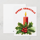 燃えるキャンドル – クリスマスカード (正面/裏面)