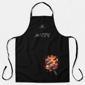 「燃えるグルメ」パーソナライズされたシェフのエプロン🔥 エプロン (正面)