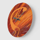 燃えるココペリ ラージ壁時計 (傾斜)