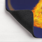 燃えるサッカーのフットボール マウスパッド (コーナー)