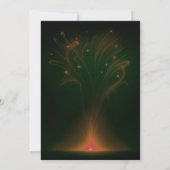 燃えるサッカーボールの誕生日招待状 招待状 (裏面)