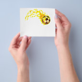 燃えるサッカーボール チラシ (手)