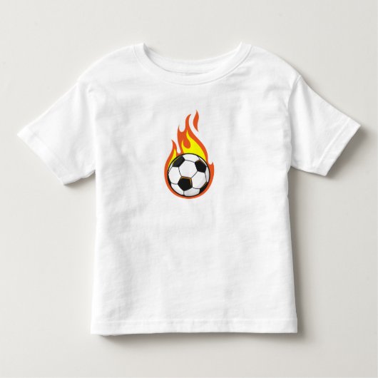 燃えるサッカー トドラーTシャツ (正面)