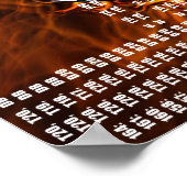 燃えるスカルダーツアウトグラフポスター ポスター (角)