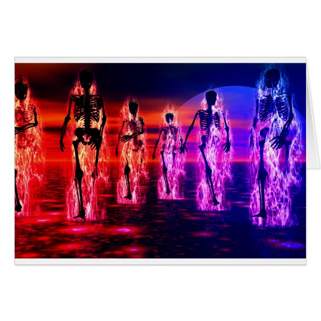 燃えるスケルトン (正面横)