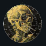 燃えるタバコを持つ骷髏 by ヴィンセント・ヴァン・ゴッホ ダーツボード<br><div class="desc">ヴィンセント・ヴァン・ゴッホの「燃えるタバコを持つ骷髏」は、ポスト印象派の巨匠によるヴィンテージの美術品であり、静物画です。煙草を吸う人間の骷髏の肖像画。一年で1, 000人以上が煙草で命を落としています。今日こそ、誰かの禁煙を助けてあげましょう。ハロウィンや死者の日(Día de los Muertos)の祝祭に最適な画像です。
芸術家について:
ヴィンセント・ウィレム・ヴァン・ゴッホ(1853 - 1890)は、彼の時代を代表するポスト印象派の画家の一人でした。彼の作品は、荒々しい美しさ、感情的な誠実さ、鮮やかな色彩で際立っています。</div>