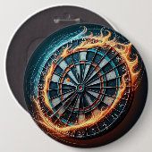 燃えるダーツアリーナダーツの情熱に火を付ける 缶バッジ (正面&裏面)