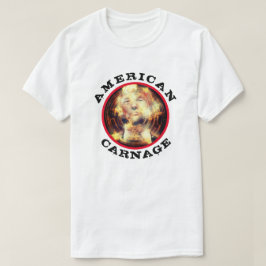 燃えるトランプとのアメリカの虐殺 Tシャツ